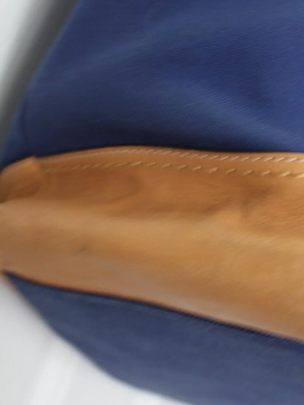 Coach Navy Blue Canvas Diaper Bag - Tan Leather Trim - Changing Pad Included 🍼⚓